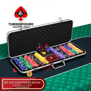 Vali 500 phỉnh poker Heavy Duty với vân cacbon chống va đập cao cấp