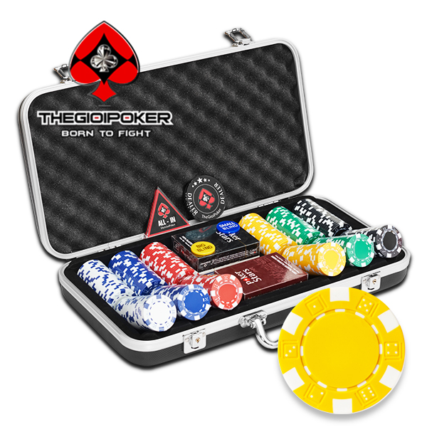 Bộ Chip Poker Striped Dice 300 Phỉnh Poker không số