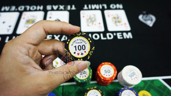 chip poker clay wsop poker mệnh giá 100