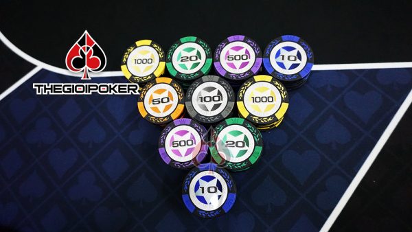 phỉnh poker casino clay đầy đủ mệnh giá chip poker từ 1 đếm 1000