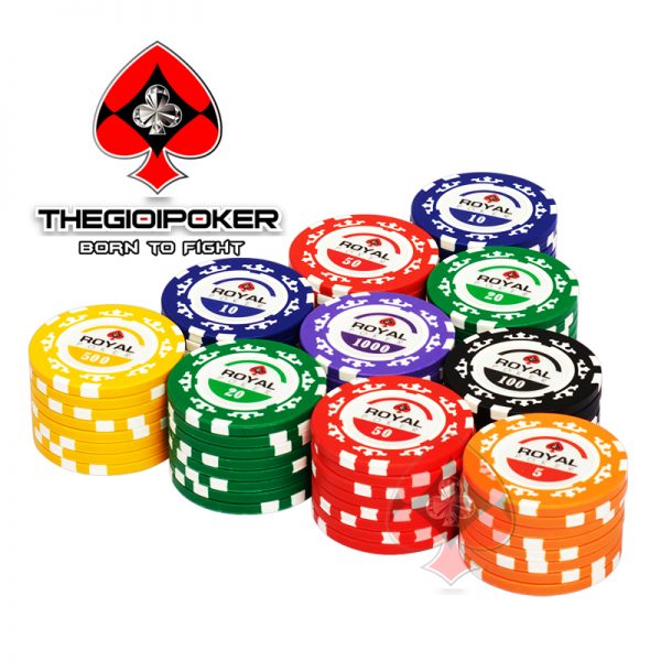 Mệnh giá đồng phỉnh poker Royal được làm từ 5 đến 10k