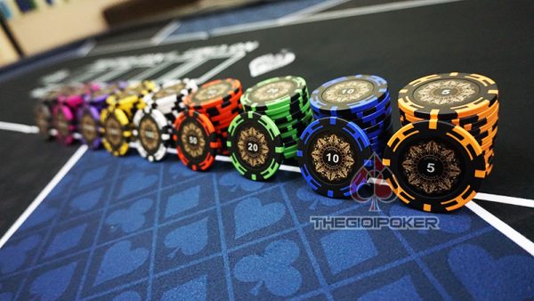 poker chip set crown có số cao cấp