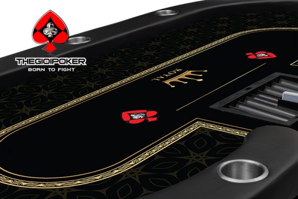 Mặt bàn poker Royal sử dụng vải chuyên dụng gaming suede nhập khẩu đạt tiêu chuẩn quốc tế