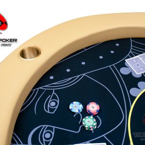 Viền bàn poker được ốp da màu Gold sang trọng