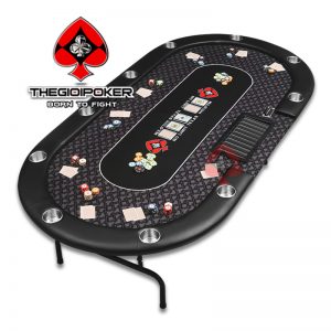Bàn Poker Folding với size 120x240cm khi mở có thể ngồi được 9 đến 10 người