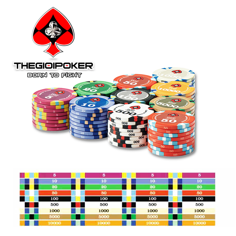 Phỉnh Poker Ceramic New 2021 được nhập khẩu bởi TheGioiPoker