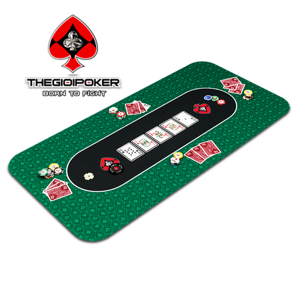 Thảm poker cao su Texas Hold’em Green được nhập khẩu và phân phối bởi TheGioiPoker