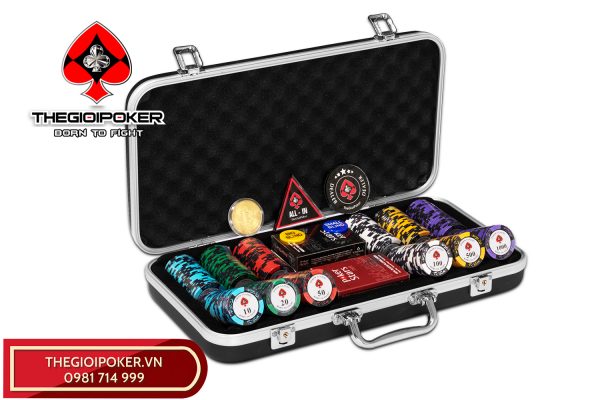 Vali 300 chip poker Classic màu đen của hãng Heavy Duty trị giá 500k