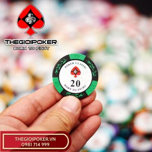 Chip Poker Classic được làm từ chất liệu clay nặng 14,5gram