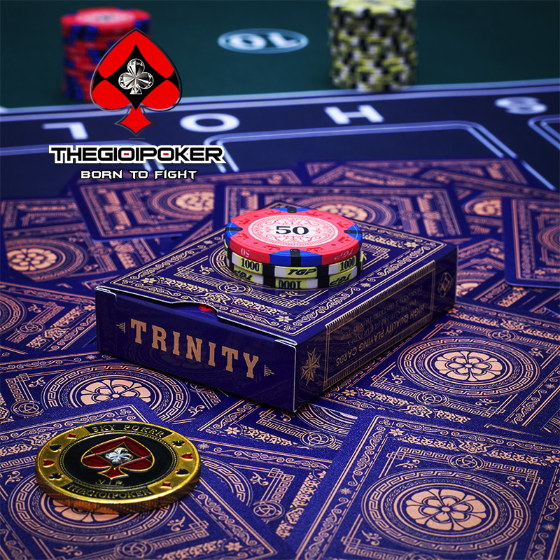 Bài Poker Trinity Màu Xanh Sang Trọng