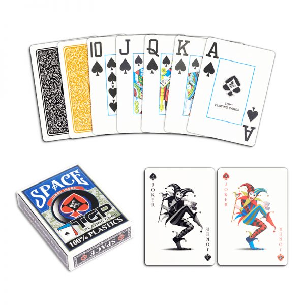 Bài poker space được làm từ 100% plastic cao cấp bền gấp 50 lần so bài thường