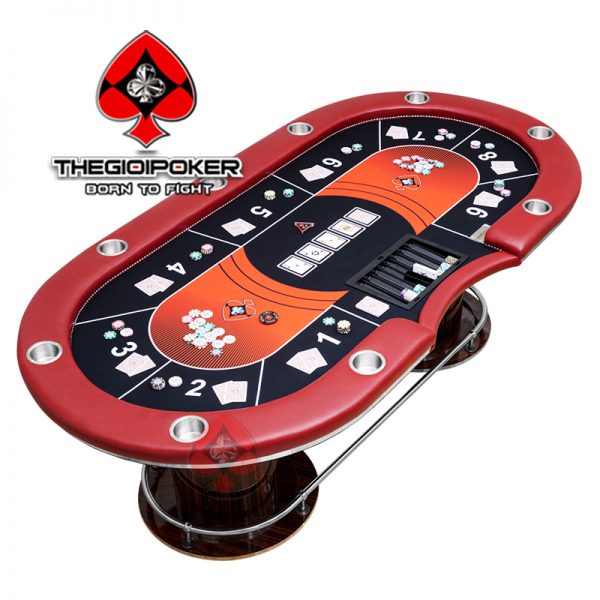 Bàn Poker được thiết kế dành cho 9 đến 10 người chơi