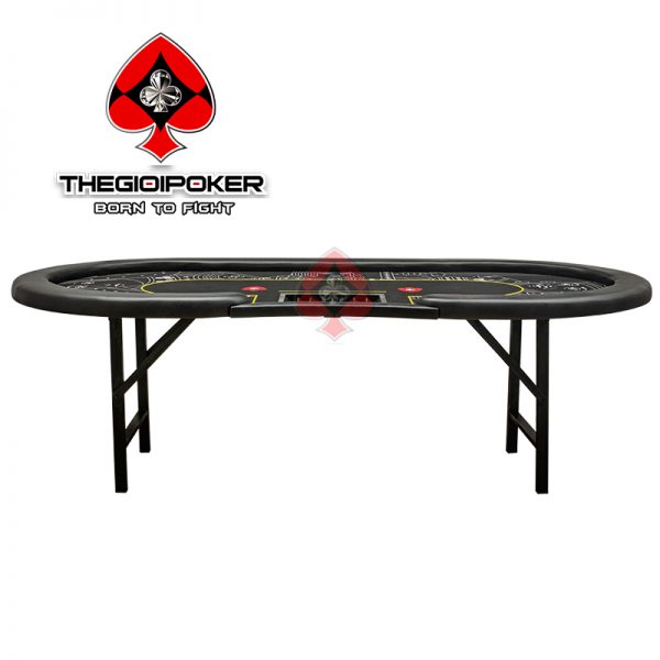 Bàn Poker Lancaster có kích thước 120x240cm có thể ngồi tối đa lên tới 10 người chơi