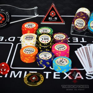 Chip Poker WSOP gồm các mệnh giá từ 5 đến 10,000
