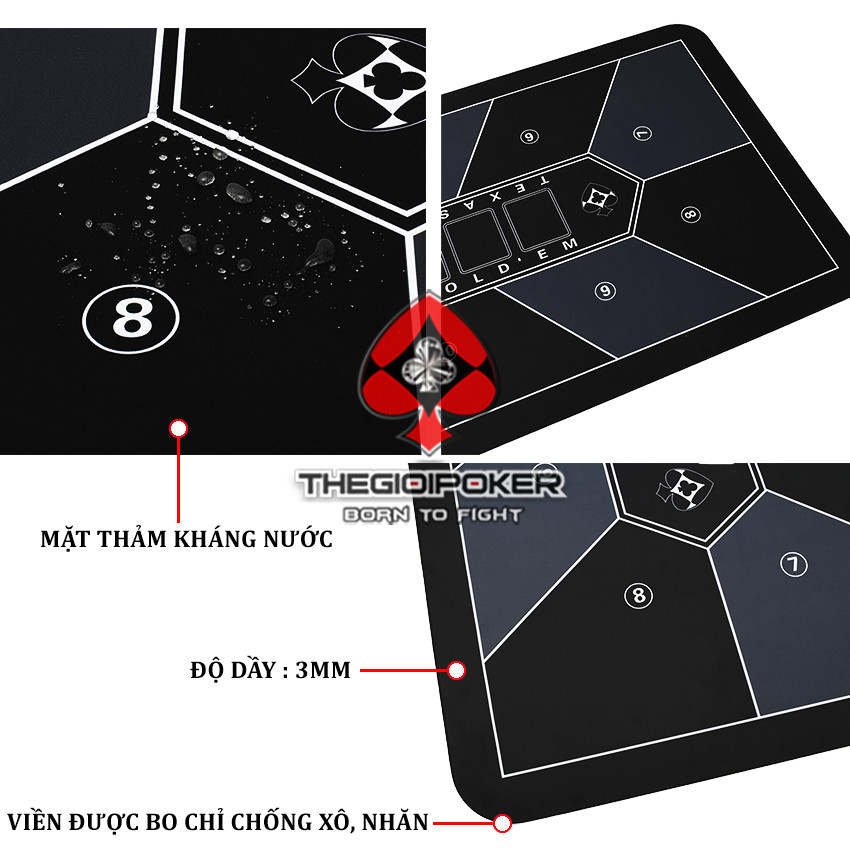 Thảm poker cao su di động luôn tiện lợi cho việc sử dụng
