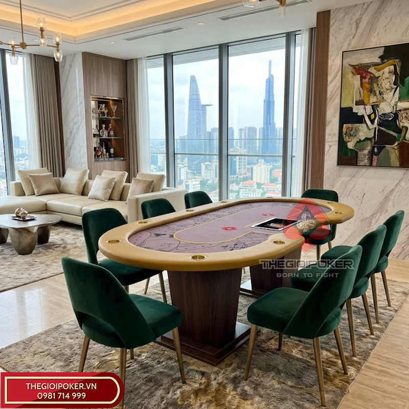 Bàn poker Lancaster trong căn hộ sang trọng tại thành phố HCM